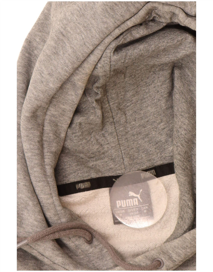 Puma Mens Hoodie Jumper Medium Grey Flecked Cotton