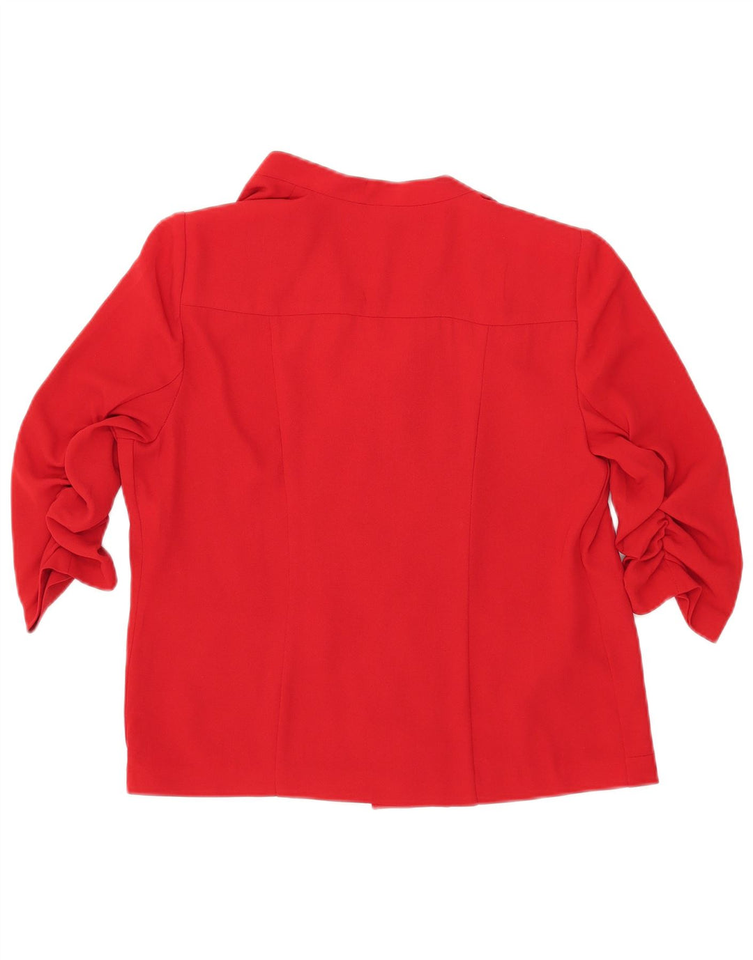 Marks & Spencer Womens 3/4 Sleeve Open Blazer Jacket UK 12 Medium Red