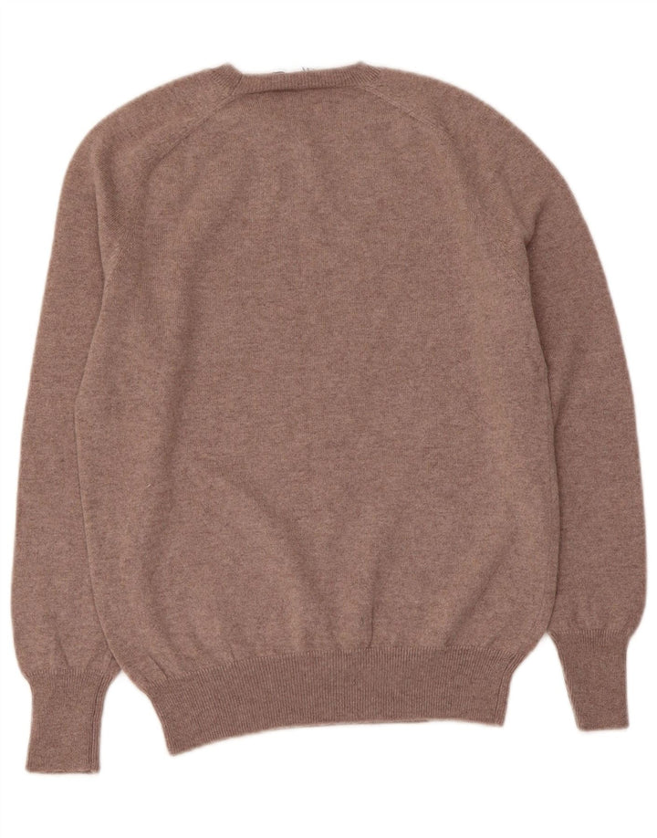 ZARA Womens Crew Neck Jumper Sweater UK 12 Medium Brown