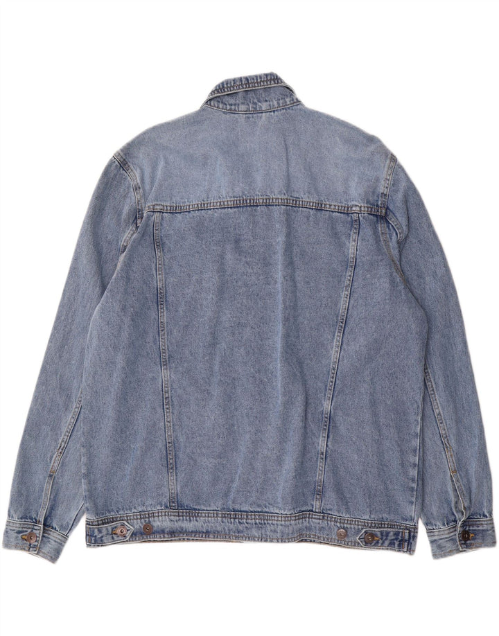 LIVERGY Mens Denim Jacket UK 46 3XL Blue Cotton
