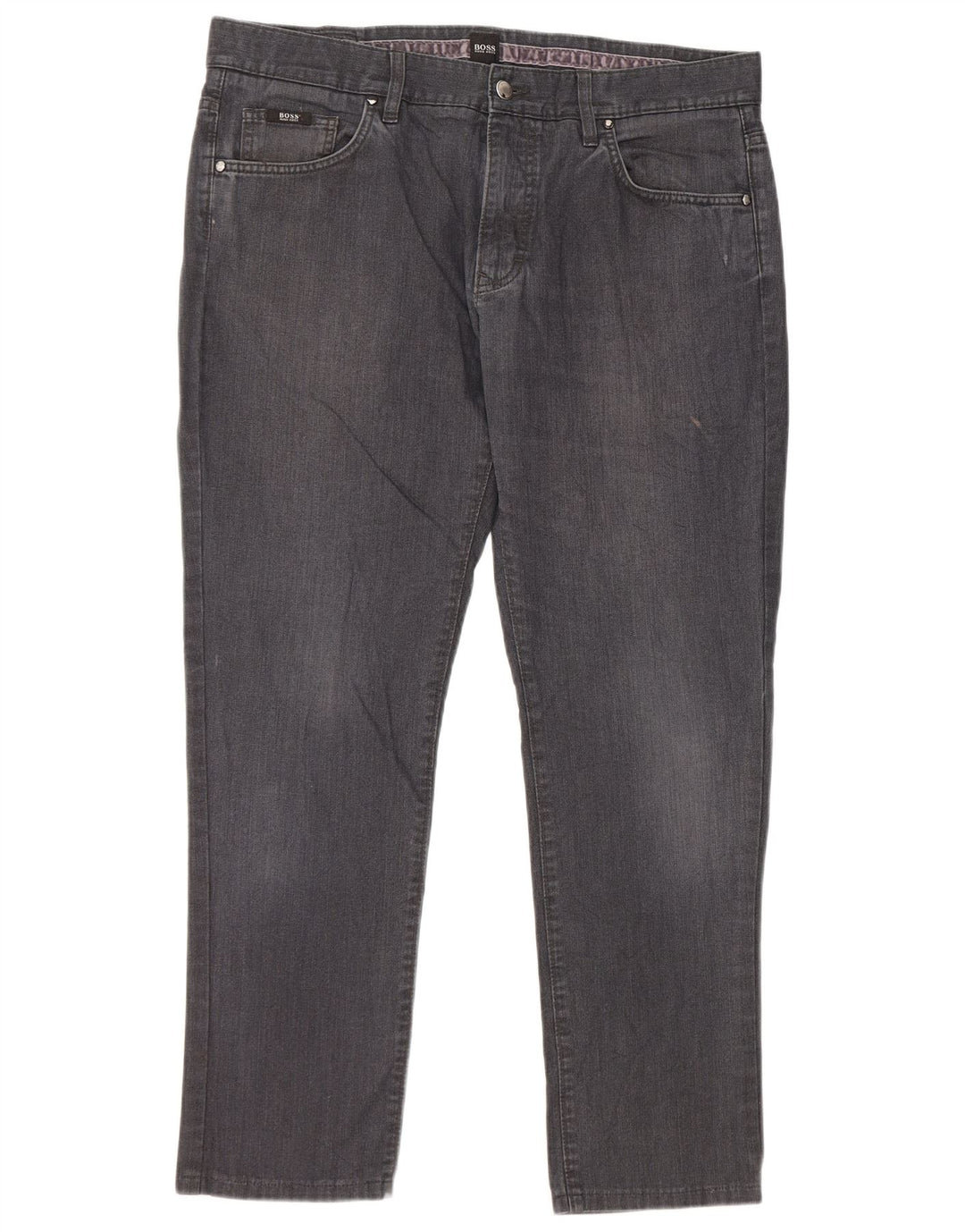Hugo Boss Mens Tapered Jeans W34 L28 Grey Cotton