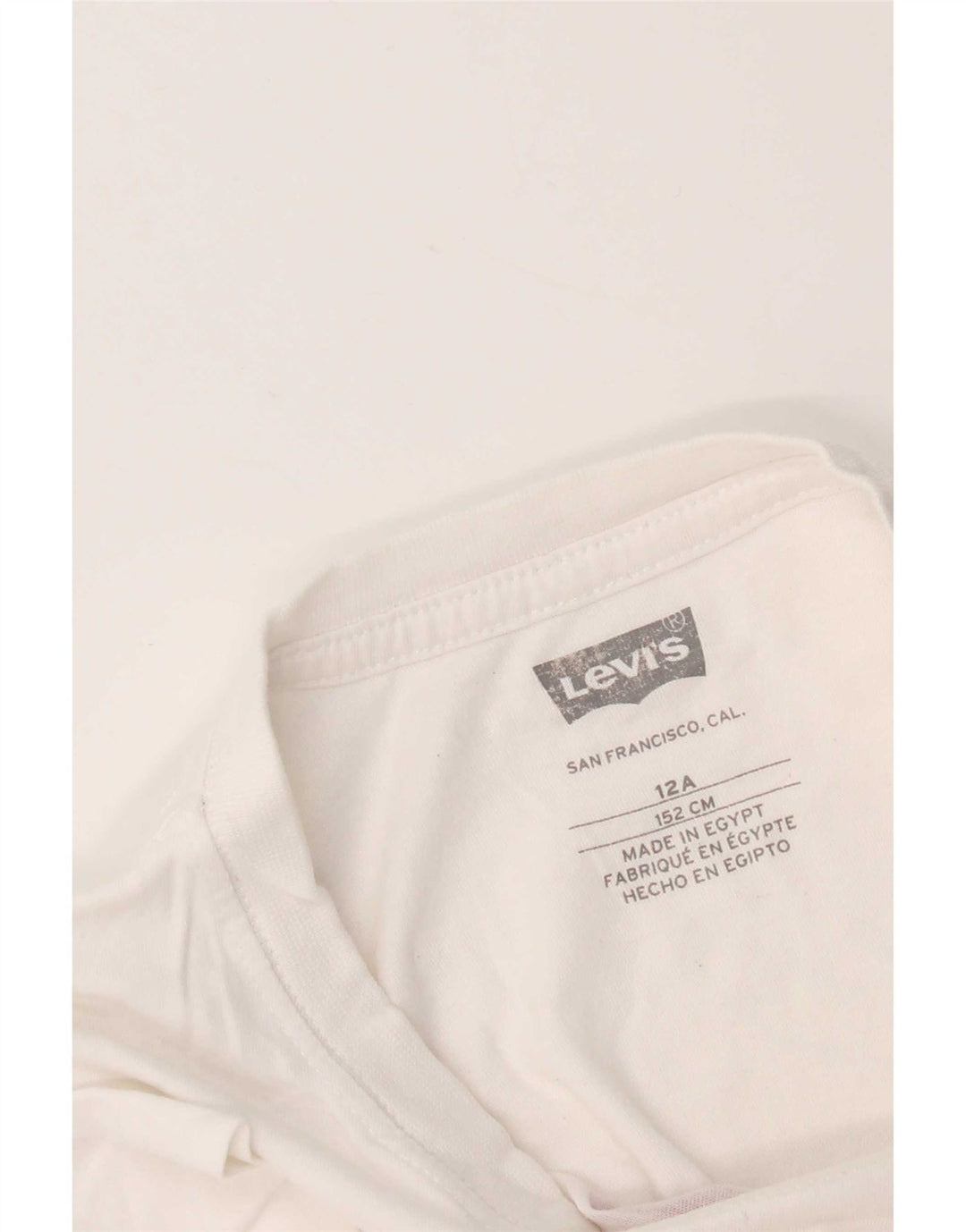 Levi's Boys Graphic T-Shirt Top 11-12 Years White Cotton