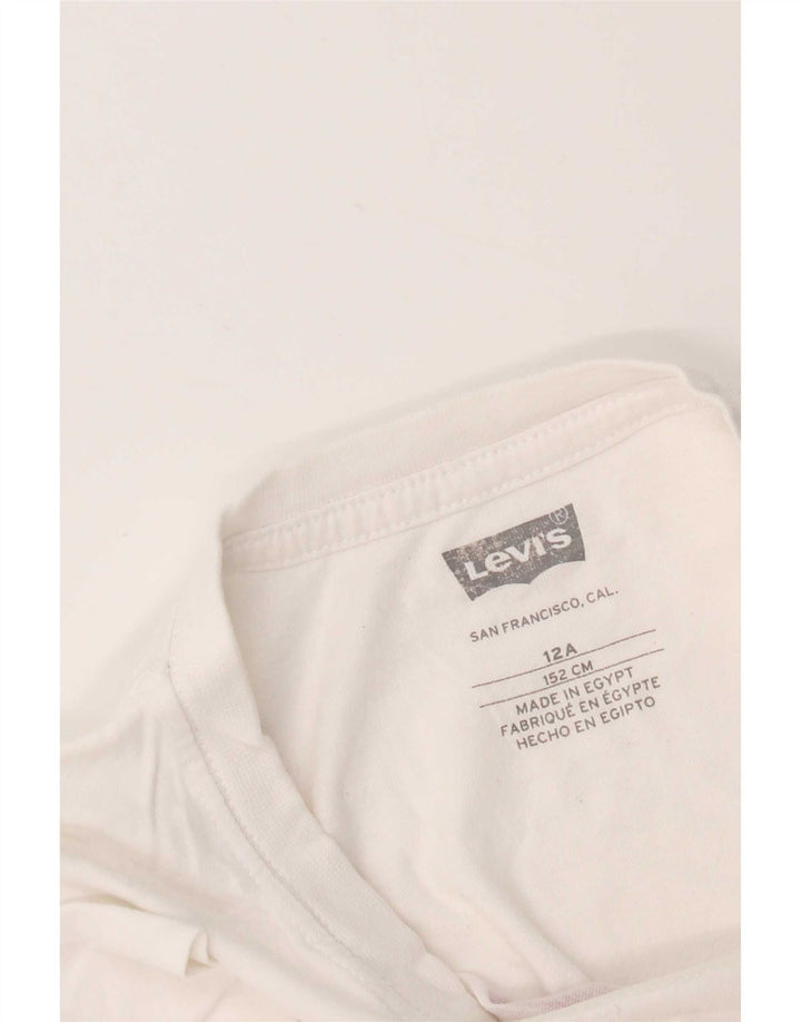 Levi's Boys Graphic T-Shirt Top 11-12 Years White Cotton