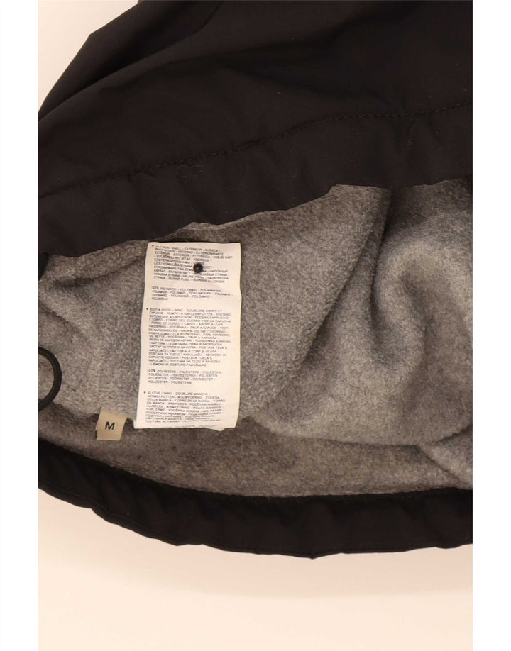 Napapijri Mens Graphic Hooded Anorak Jacket UK 38 Medium Black Polyamide