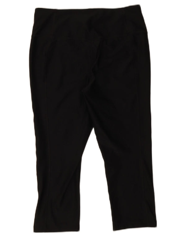 Nike Womens Dri Fit Capri Leggings UK 14 Medium Black Polyester