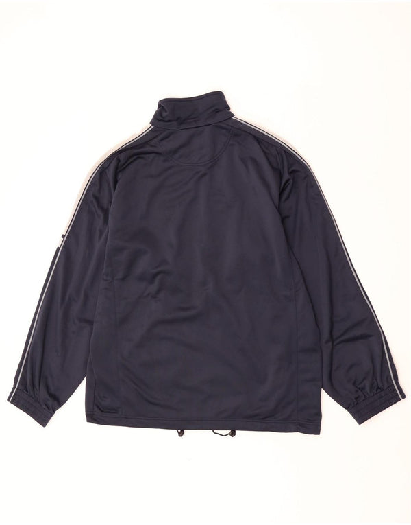 Lotto Mens Tracksuit Top Jacket Large Navy Blue Colourblock Polyester
