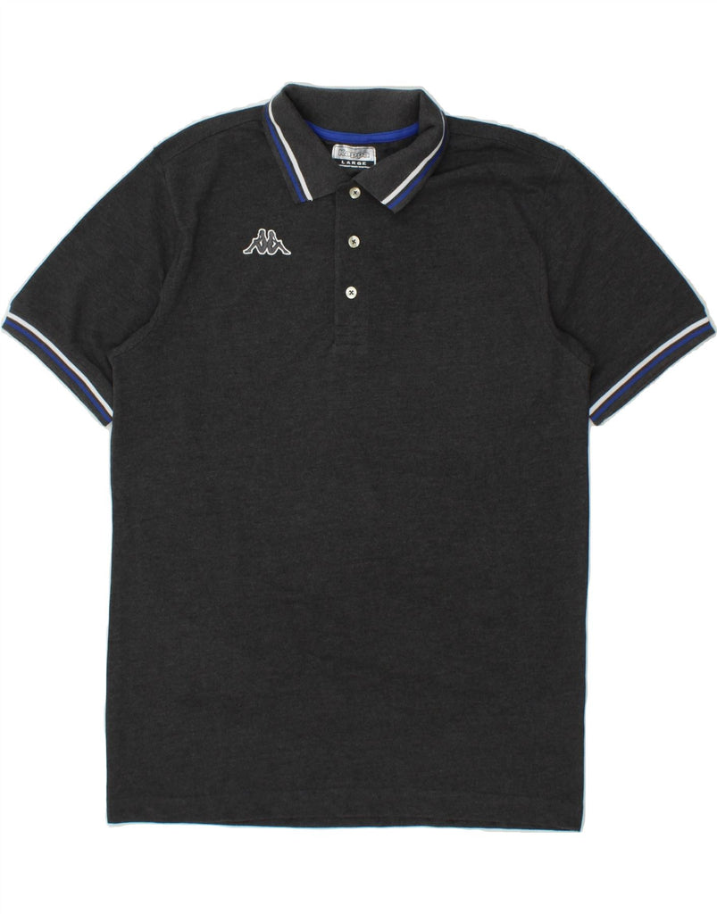 KAPPA Mens Polo Shirt Large Grey Vintage Kappa and Second-Hand Kappa from Messina Hembry 