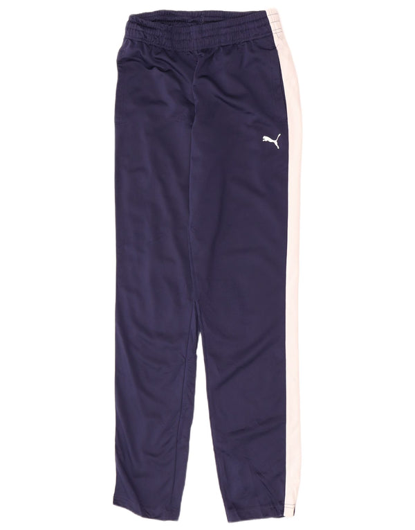 Puma Mens Tracksuit Trousers Small  Navy Blue Colourblock