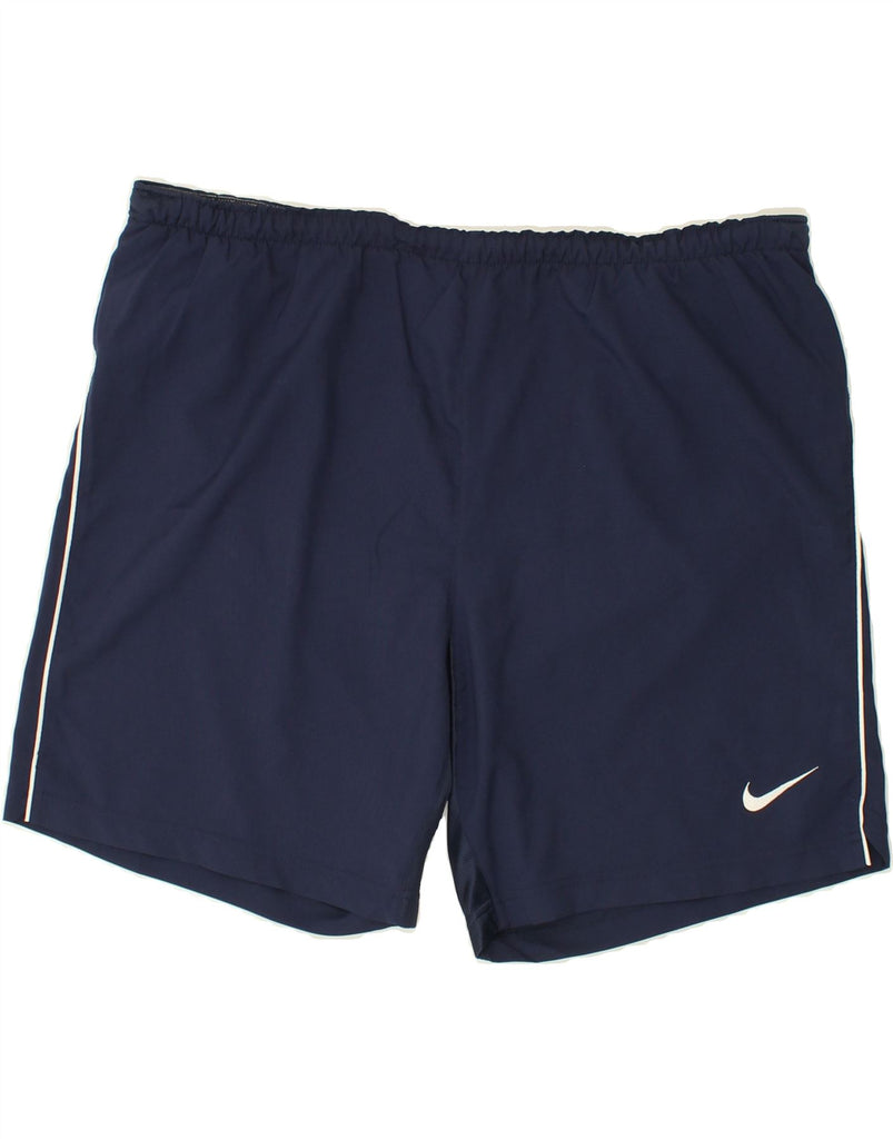 NIKE Mens Sport Shorts XL Navy Blue | Vintage Nike | Thrift | Second-Hand Nike | Used Clothing | Messina Hembry 