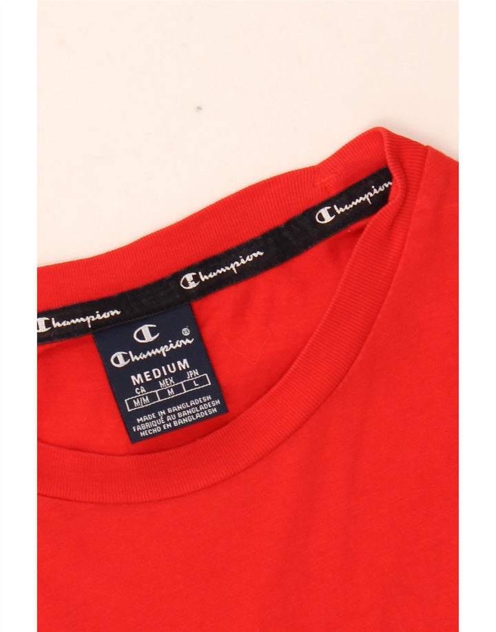 CHAMPION Mens Graphic T-Shirt Top Medium Red