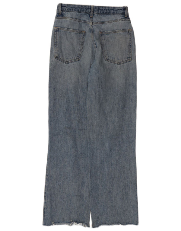 Zara Womens High Rise Wide Leg Jeans EU 36 XS W26 L31 Blue Cotton