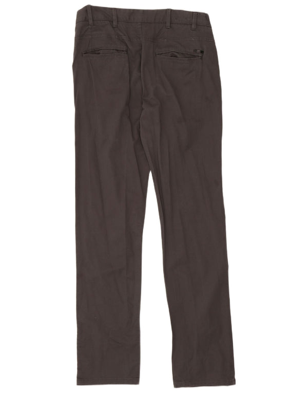 Zara Mens Slim Chino Trousers EU 40 Medium W31 L32 Grey Cotton