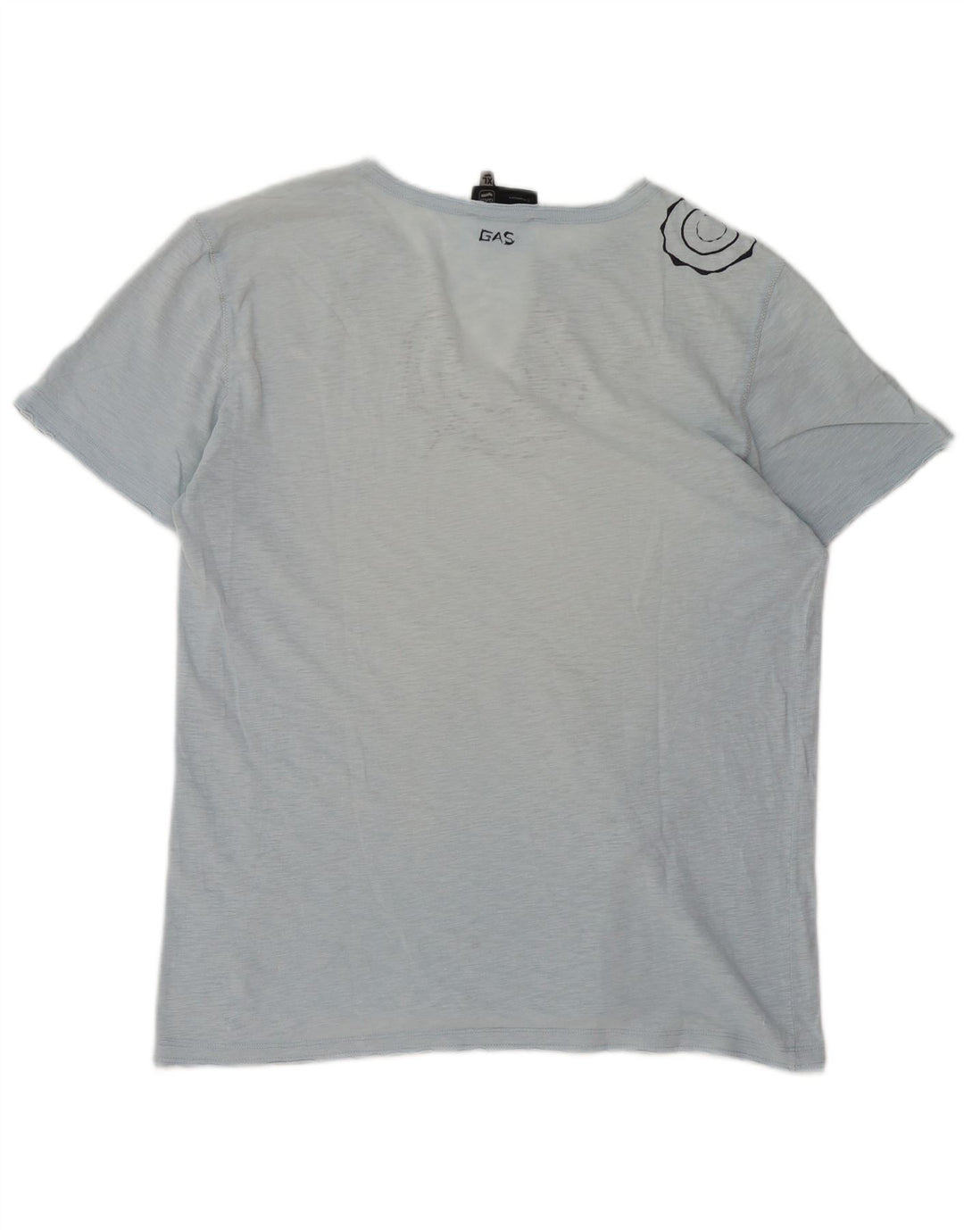 GAS Mens Graphic T-Shirt Top XL Blue Flecked