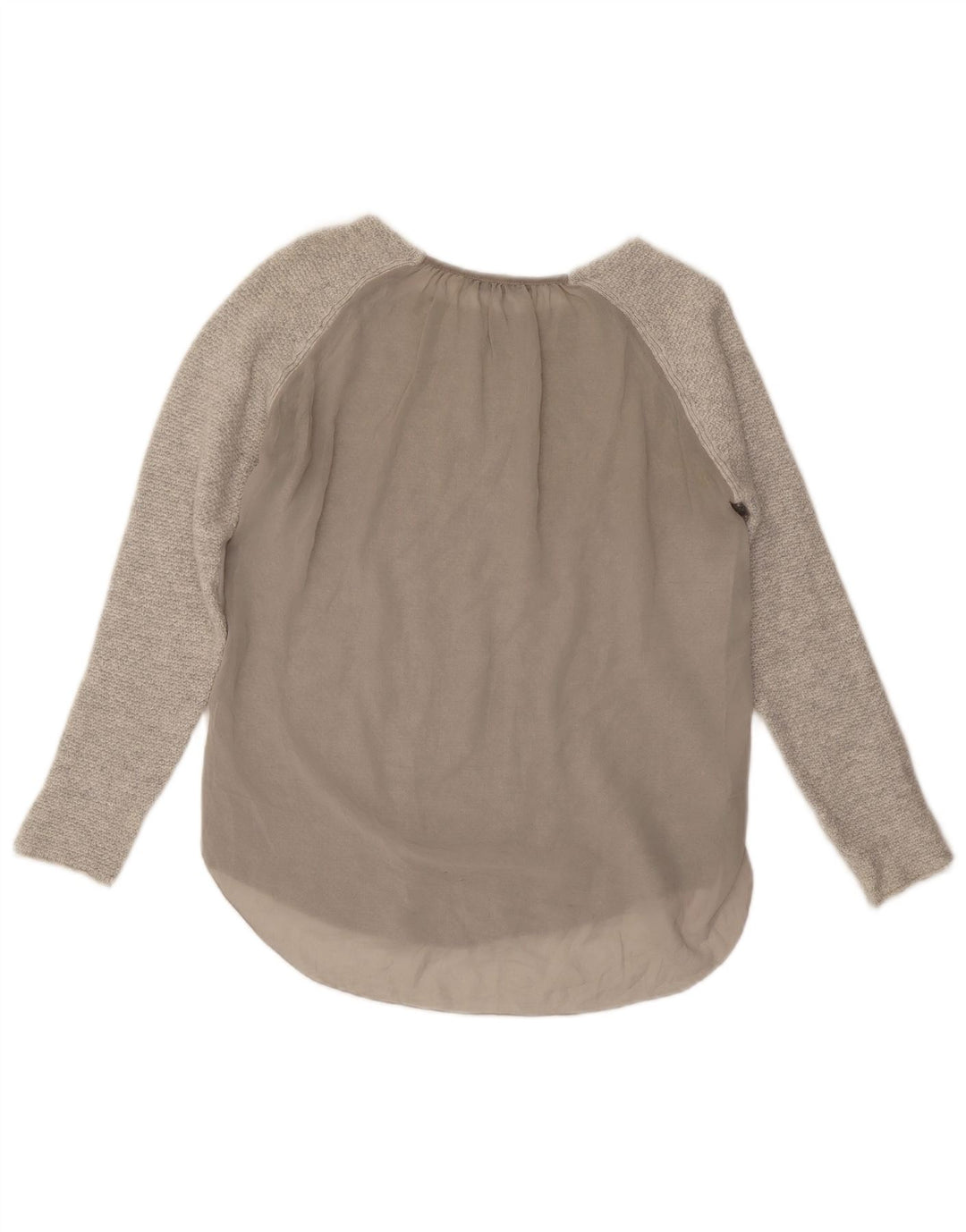 Zara Womens Top Long Sleeve UK 12 Medium Grey
