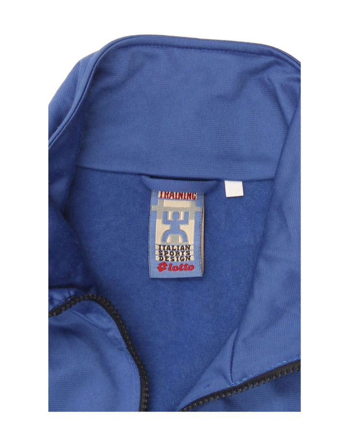 LOTTO Mens Graphic Tracksuit Top Jacket 2XL Blue Colourblock