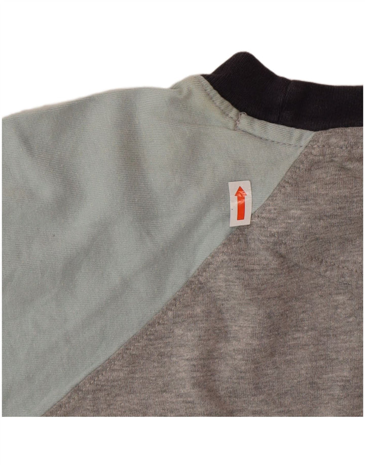 Fat Face Mens Top Long Sleeve Medium Grey Colourblock Cotton