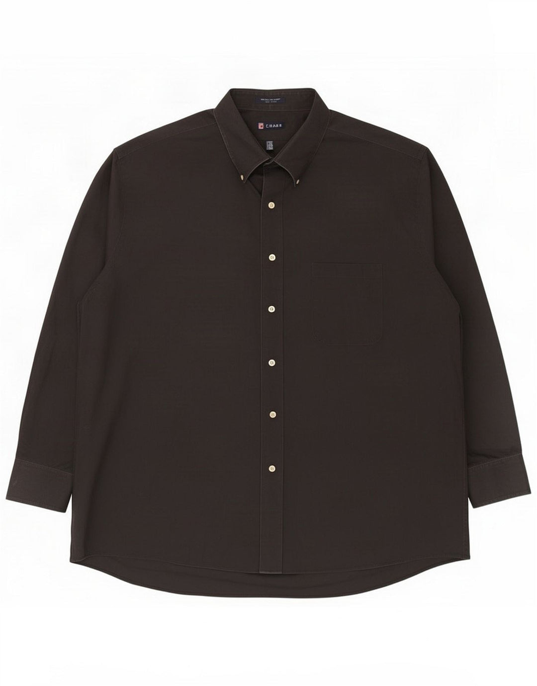 Chaps Mens Regular Fit Shirt 2XL Black Cotton