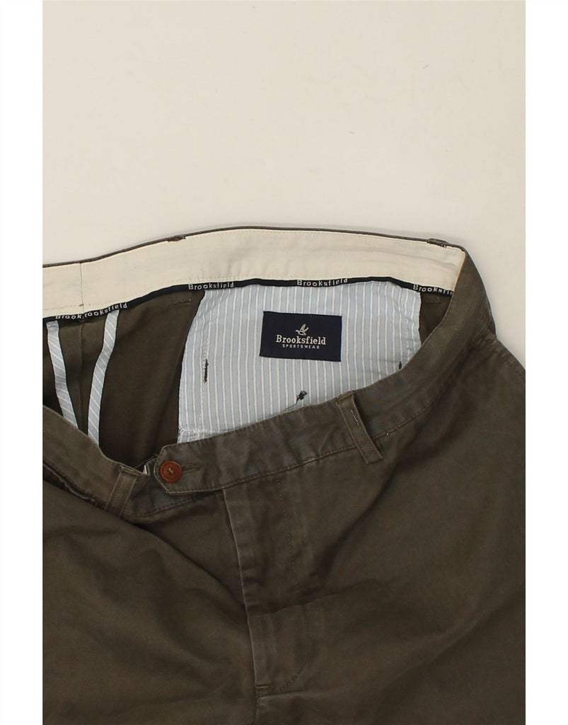 BROOKSFIELD Mens Tapered Chino Trousers W40 L28 Khaki | Vintage Brooksfield | Thrift | Second-Hand Brooksfield | Used Clothing | Messina Hembry 