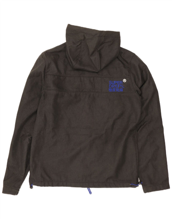 SUPERDRY Mens The Windtrekker Hooded Windbreaker Jacket UK 38 Medium Grey