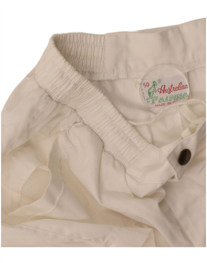 AUSTRALIAN L'ALPINA Mens Casual Shorts IT 50 Large W28  White