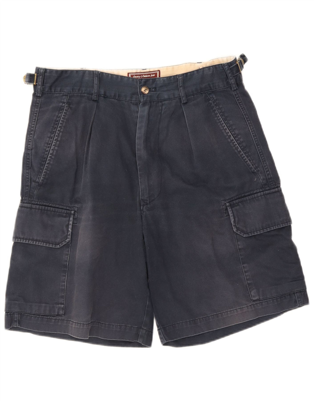 Marlboro Classics Mens Cargo Shorts EU 48 Medium W32 Navy Blue Cotton
