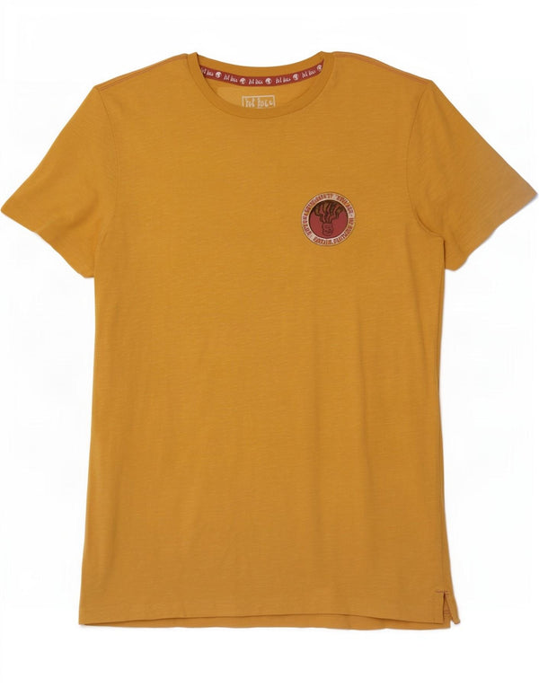 Fat Face Mens Graphic T-Shirt Top Small Yellow Cotton