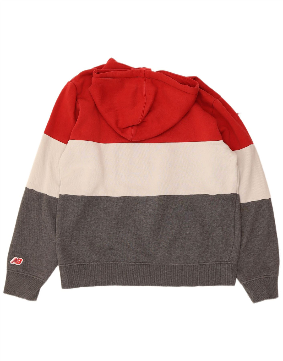 NEW BALANCE Mens Graphic Hoodie Jumper Large Multicoloured Colourblock