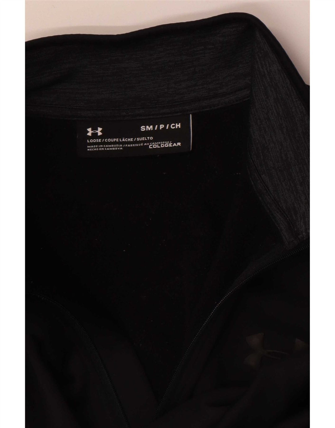 Under Armour Mens Cold Gear Zip Neck Pullover Tracksuit Top Small Black