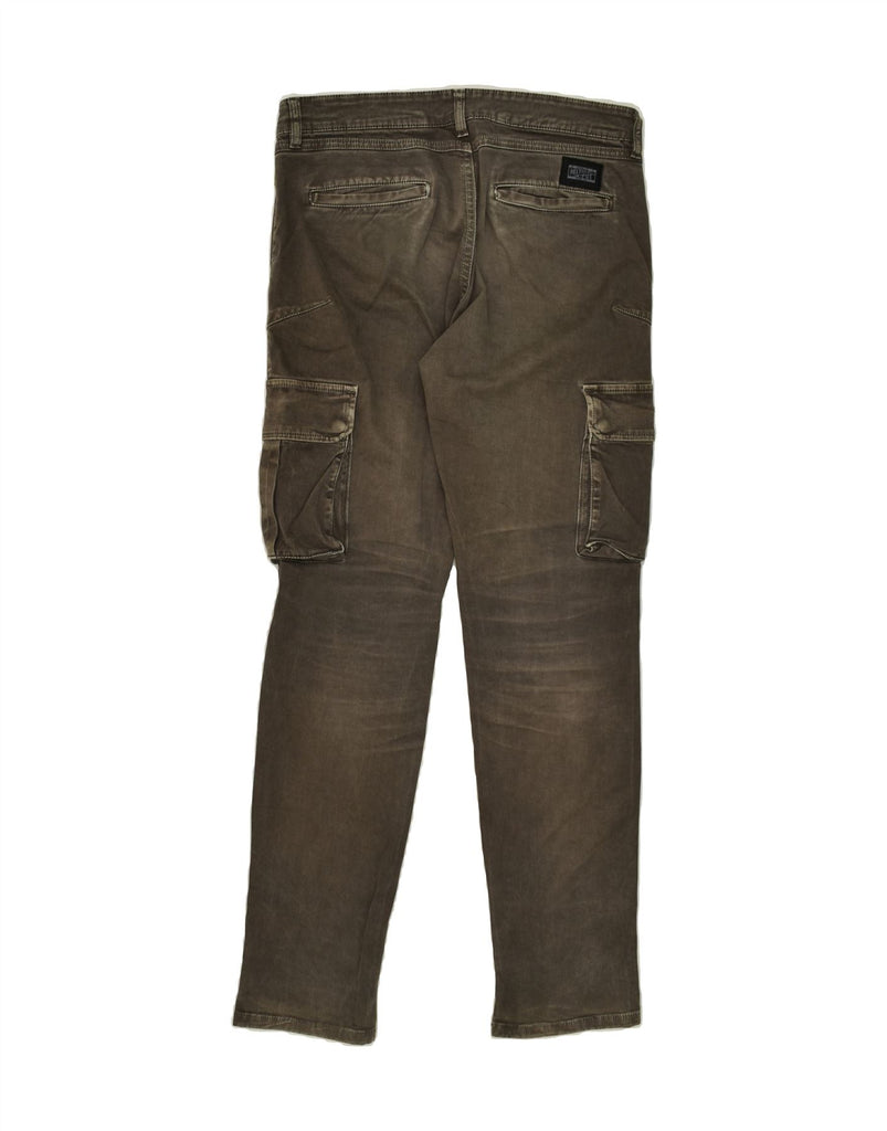 MELTIN' POT Mens Slim Cargo Trousers W30 L32 Brown Cotton | Vintage Meltin' Pot | Thrift | Second-Hand Meltin' Pot | Used Clothing | Messina Hembry 