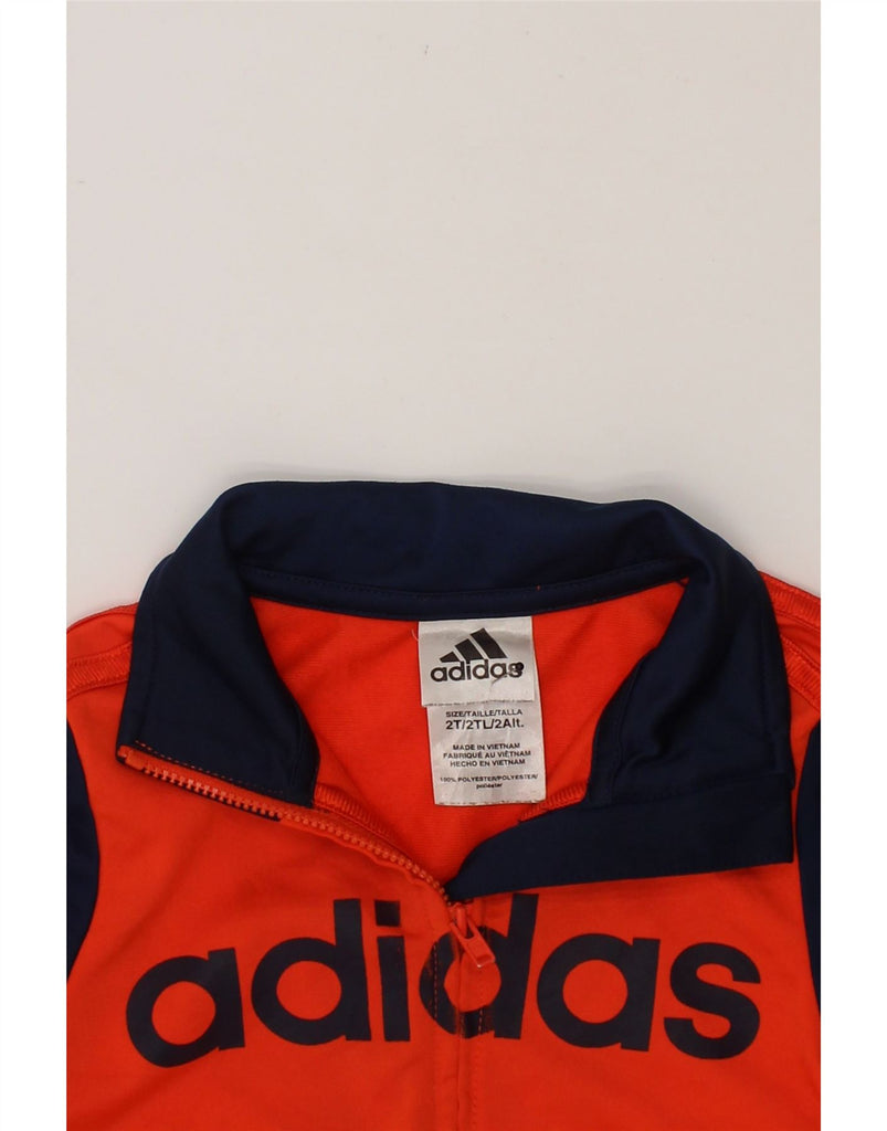 ADIDAS Baby Boys Graphic Tracksuit Top Jacket 18-24 Months Red Colourblock Vintage Adidas and Second-Hand Adidas from Messina Hembry 