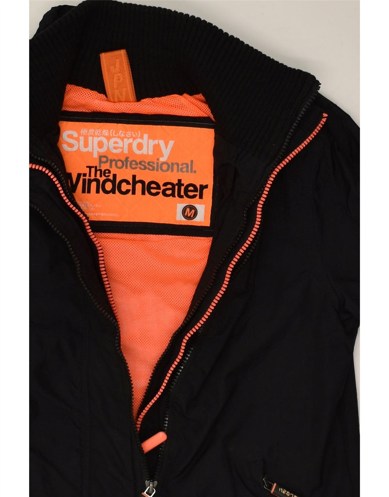 SUPERDRY Womens The Windcheater Windbreaker Jacket UK 14 Medium Black | Vintage Superdry | Thrift | Second-Hand Superdry | Used Clothing | Messina Hembry 