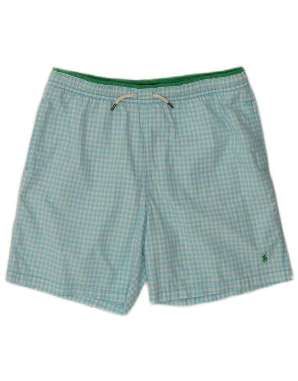 Polo Ralph Lauren Boys Swimming Shorts 15-16 Years XL Turquoise Gingham