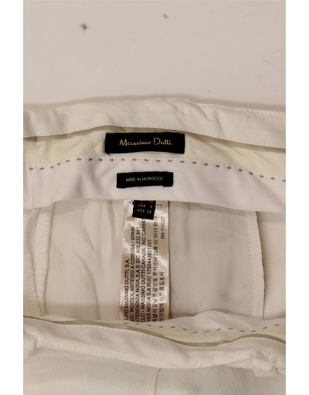 MASSIMO DUTTI Womens Chino Shorts EU 38 Small W28  White Viscose Vintage Massimo Dutti and Second-Hand Massimo Dutti from Messina Hembry 