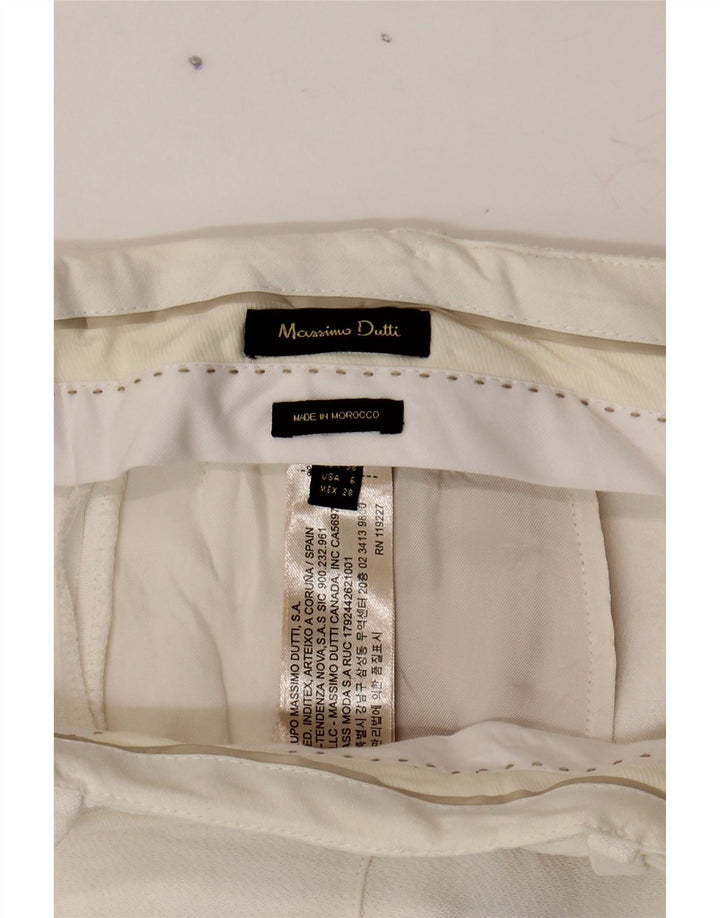 MASSIMO DUTTI Womens Chino Shorts EU 38 Small W28  White Viscose Vintage Massimo Dutti and Second-Hand Massimo Dutti from Messina Hembry 