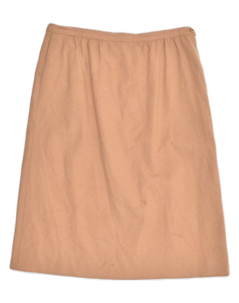 PENDLETON Womens A-Line Skirt UK 16 Large W33  Beige Virgin Wool | Vintage Pendleton | Thrift | Second-Hand Pendleton | Used Clothing | Messina Hembry 