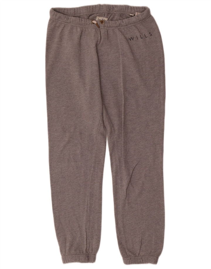 Jack Wills Womens Tracksuit Trousers Joggers UK 12 Medium Grey Cotton