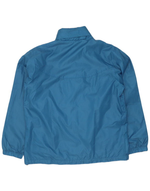 Brugi Mens Hooded Rain Jacket UK 42 XL Blue Polyester