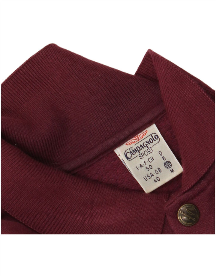 F.LLI Campagnolo Mens Graphic Sweatshirt Jumper UK 40 Medium Burgundy
