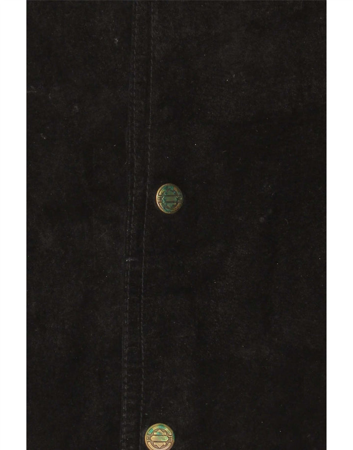 Pionier Mens Suede Waistcoat 4XL Black