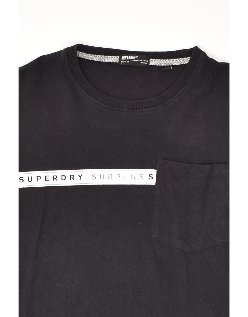 SUPERDRY Mens Graphic T-Shirt Top Medium Blue Cotton | Vintage Superdry | Thrift | Second-Hand Superdry | Used Clothing | Messina Hembry 