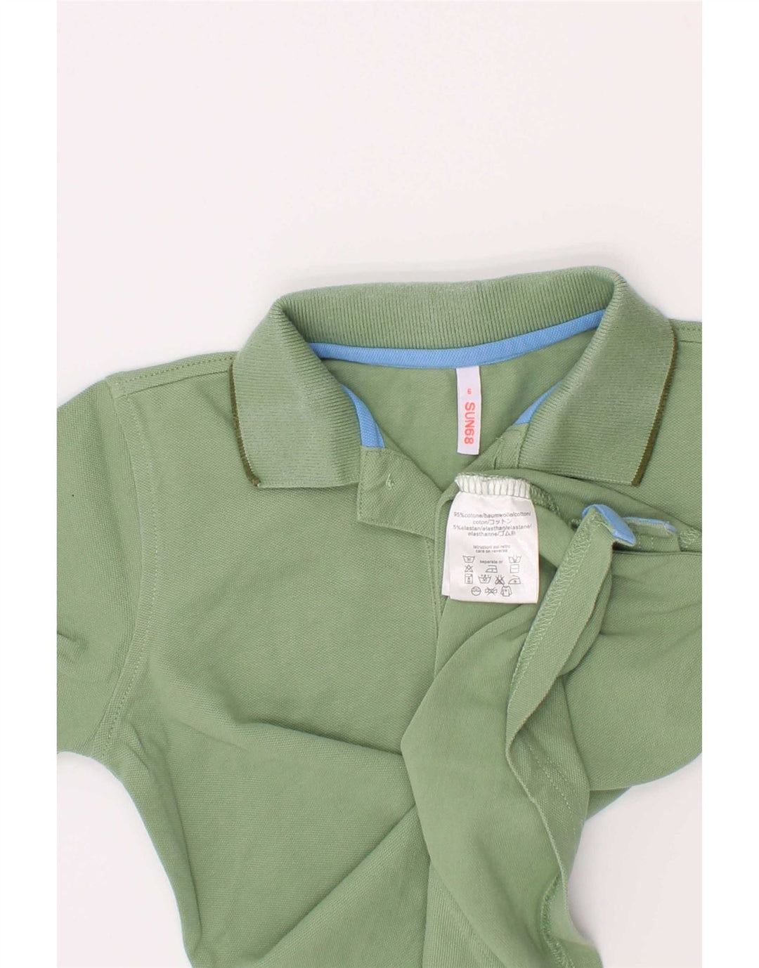 Sun68 Boys Polo Shirt 5-6 Years Green Cotton