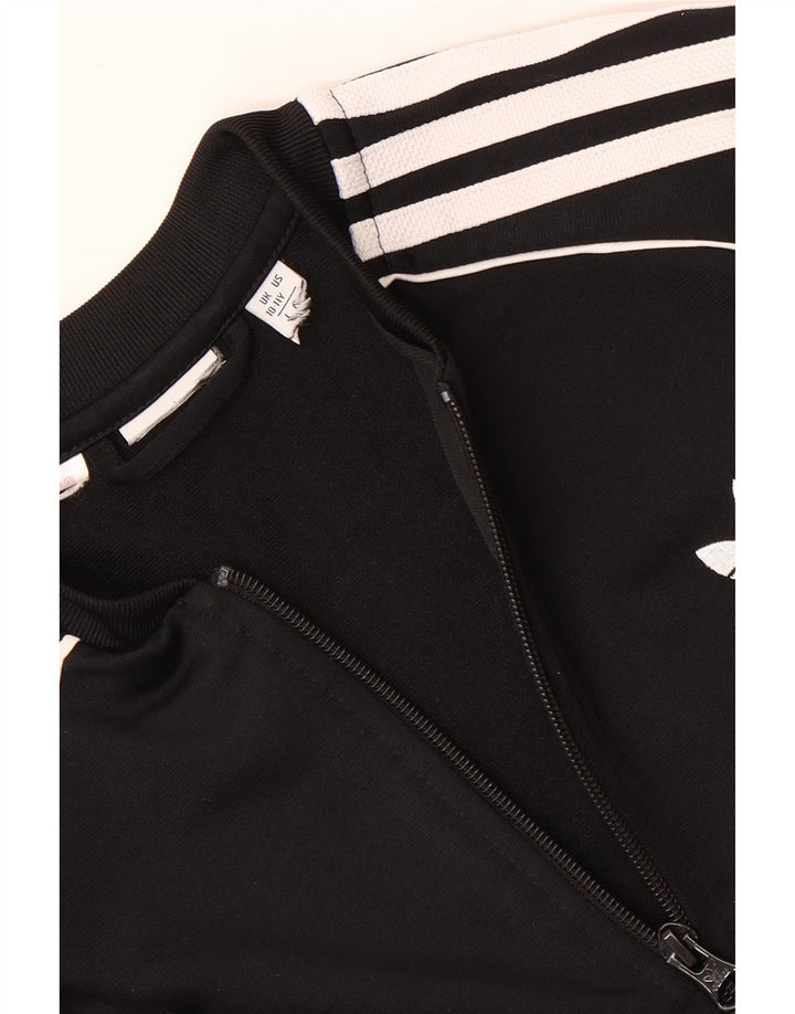 Adidas Girls Tracksuit Top Jacket 10-11 Years Black