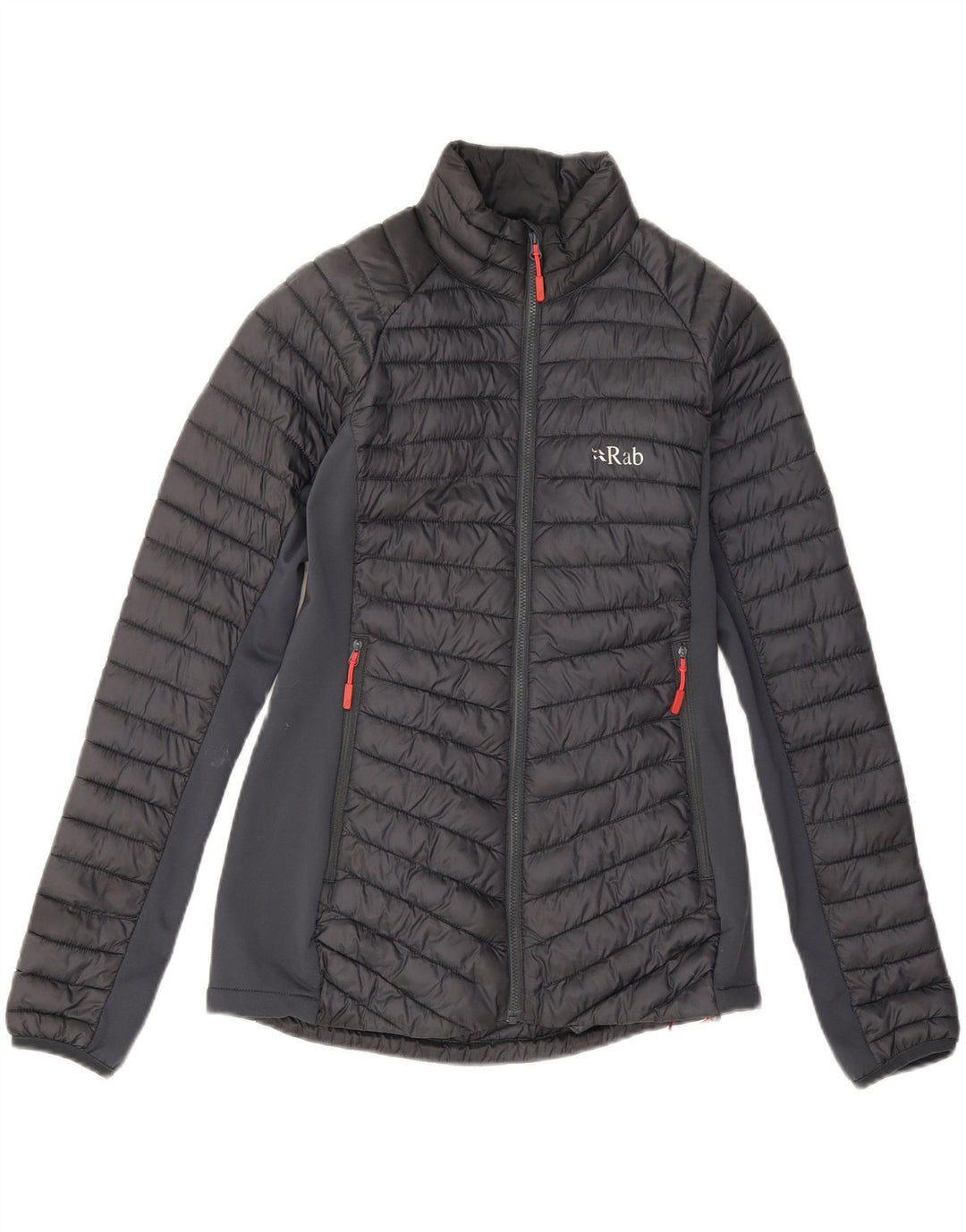 Rab Womens Oversized Padded Jacket UK 10 Small Grey Polyamide