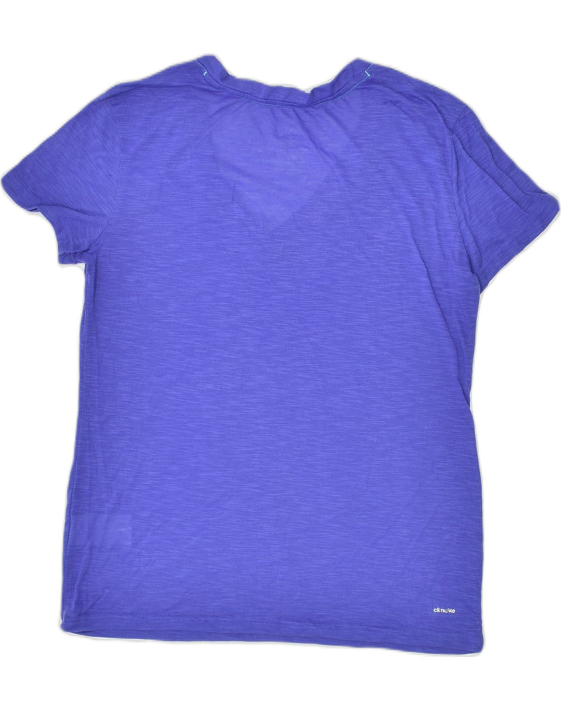 ADIDAS Womens Climalite T-Shirt Top UK 12- 14 Medium Purple Polyester | Vintage | Thrift | Second-Hand | Used Clothing | Messina Hembry 