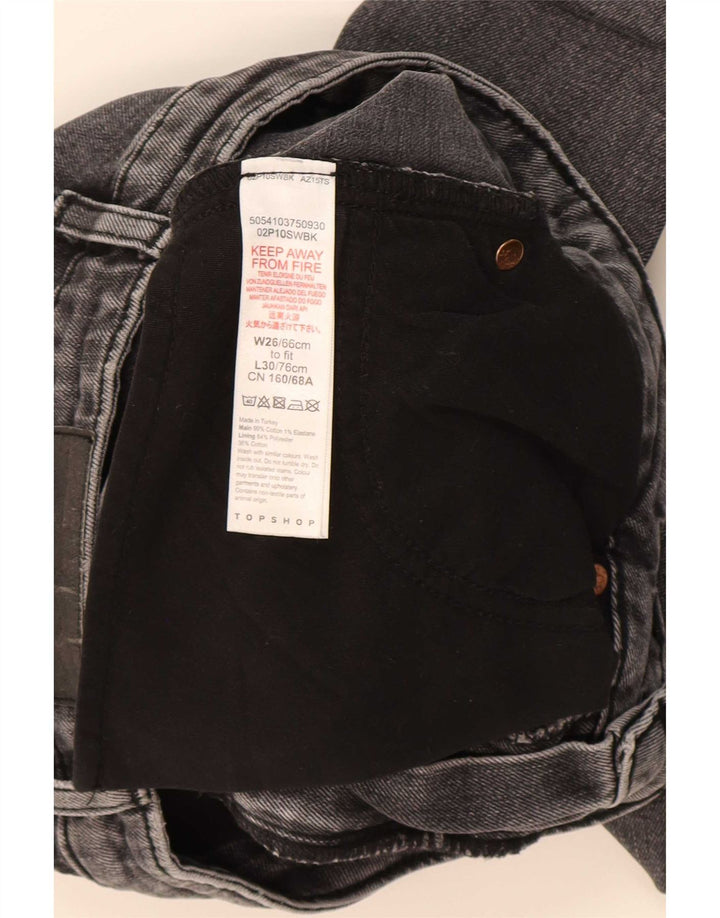 Topshop Womens Slim Jeans W26 L30 Grey Cotton