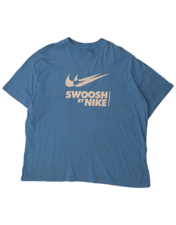 Nike Mens Swoosh Graphic T-Shirt Top 2XL Blue