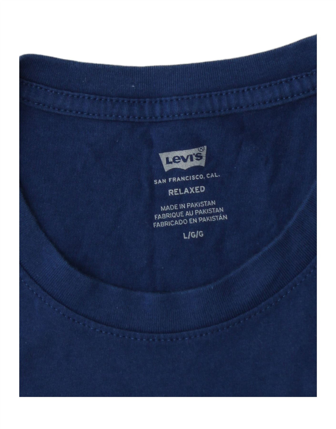 LEVI'S Mens Relaxed Graphic T-Shirt Top Large Navy Blue