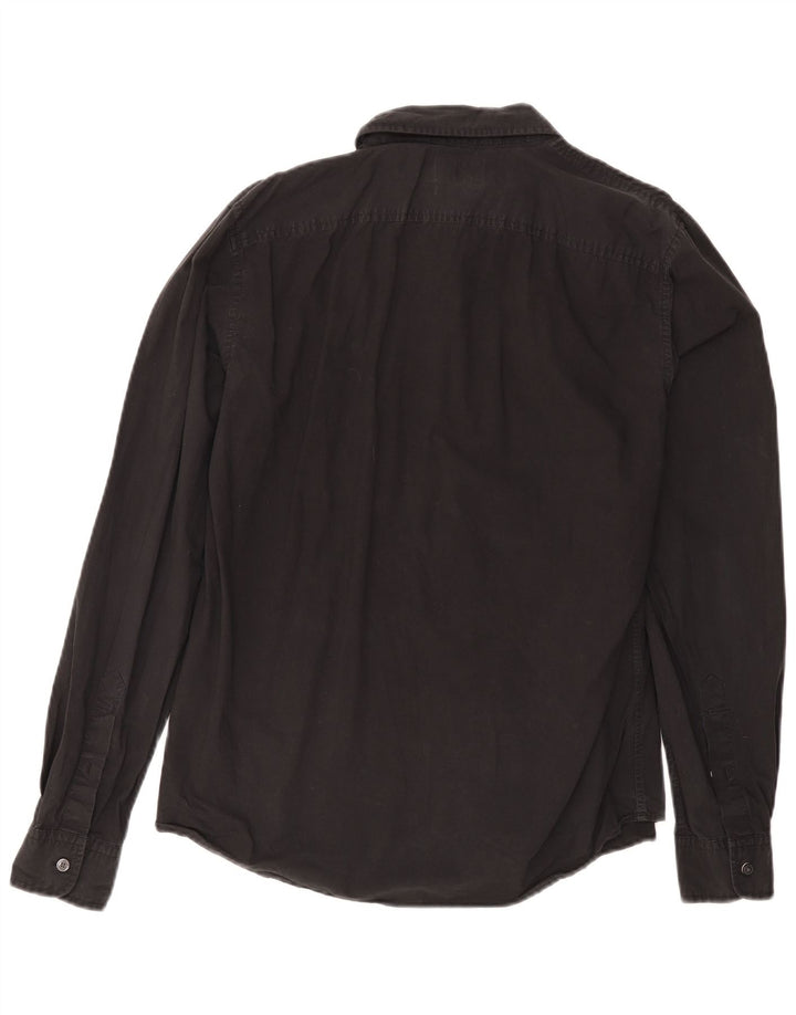 Timberland Mens Slim Fit Shirt Medium Black Cotton