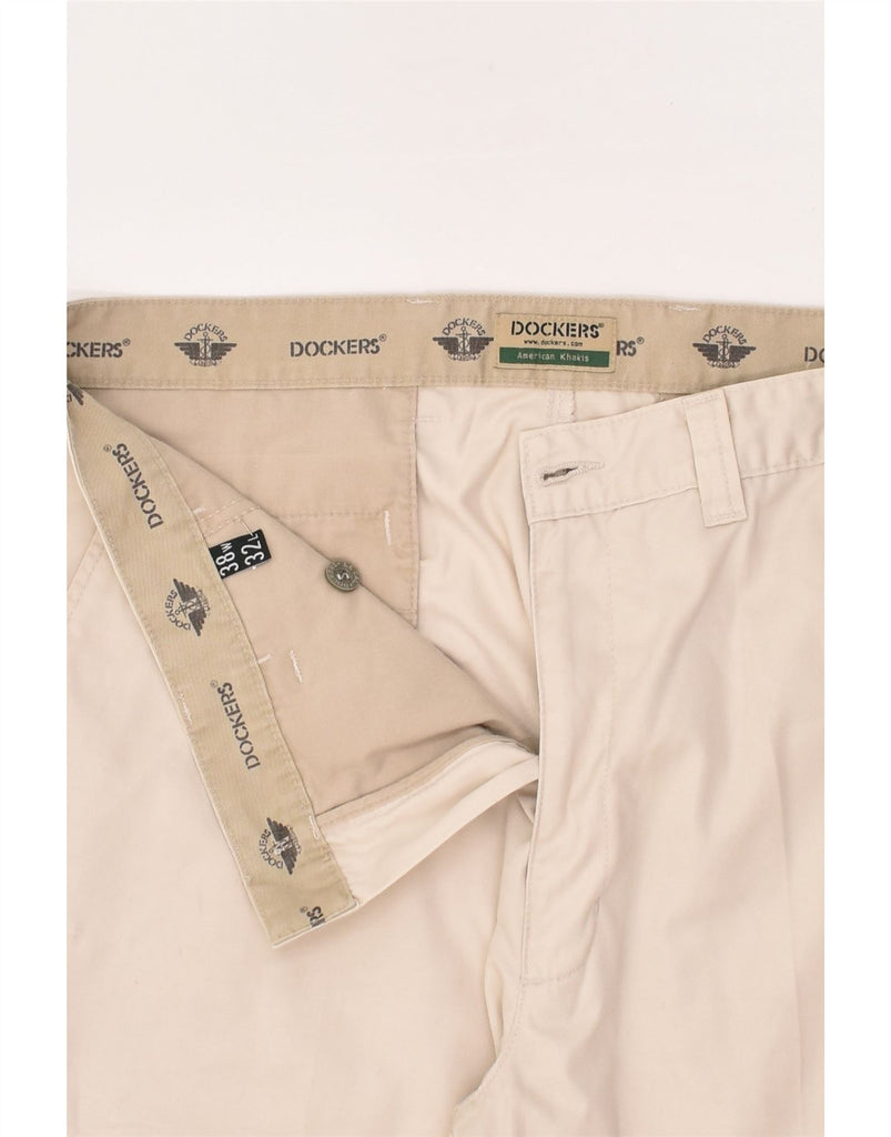 DOCKERS Mens Straight Casual Trousers W38 L32 Beige Cotton | Vintage Dockers | Thrift | Second-Hand Dockers | Used Clothing | Messina Hembry 