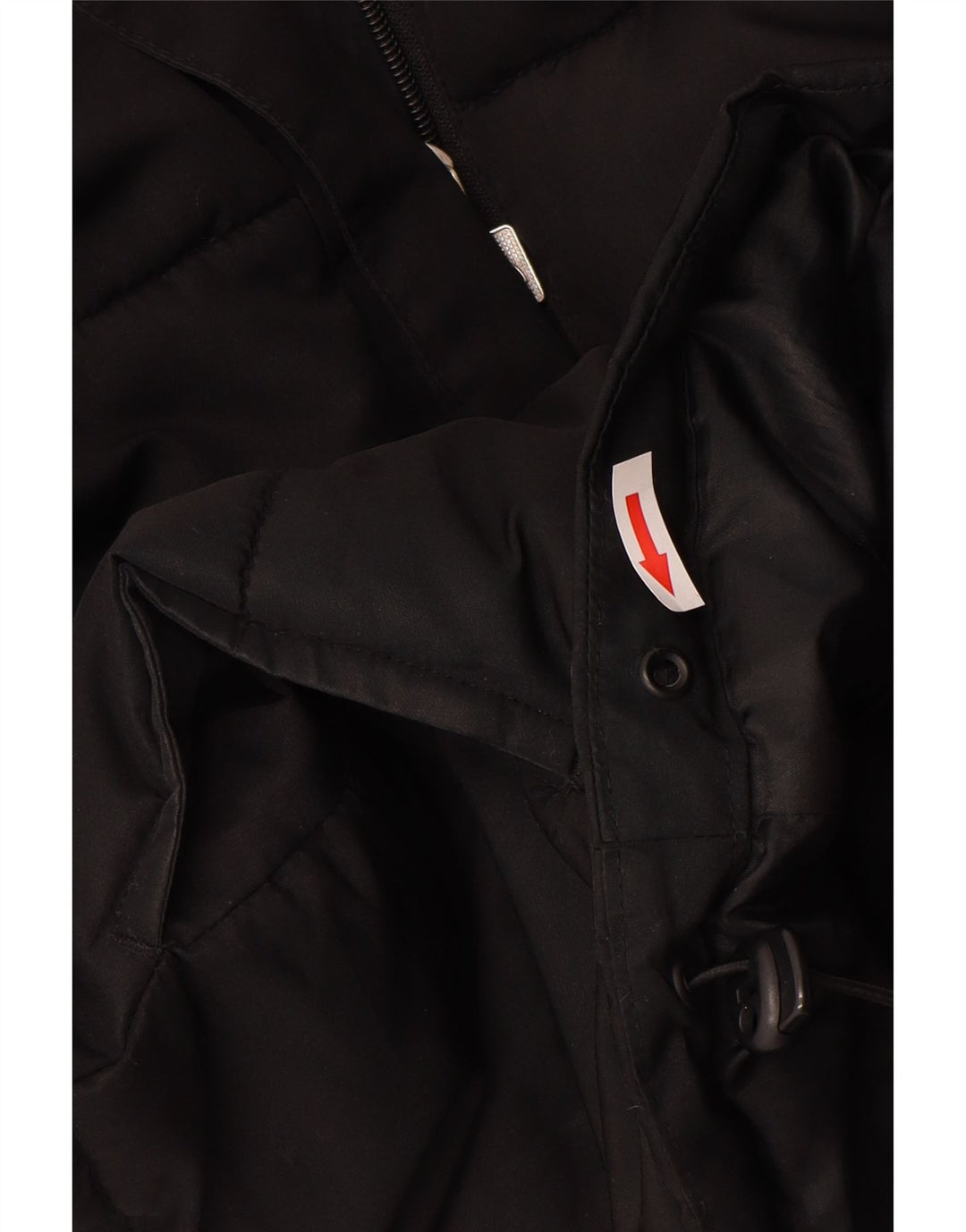 Ellesse Womens Oversized Hooded Padded Jacket UK 8 Small Black Polyester